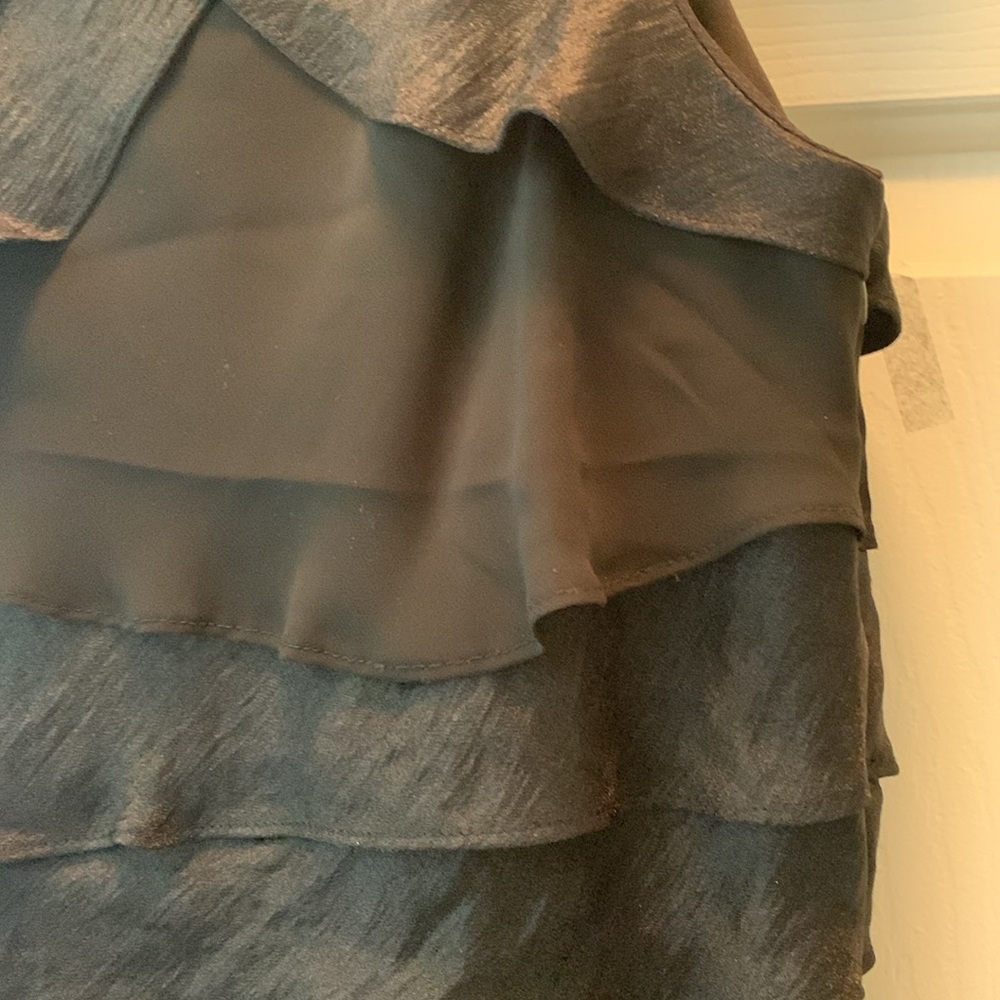 S. L. Fashions Black Jeweled Ruffle Cocktail Dress - Picture 4 of 10
